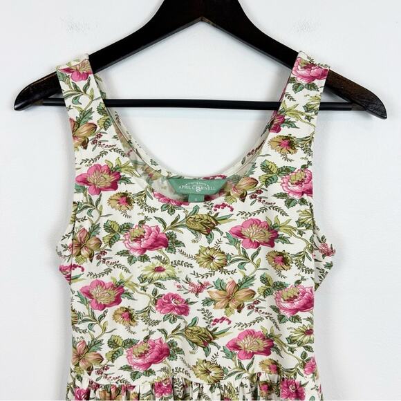 April Cornell Sleeveless Floral Dress Women's Size Small Pink - Picture 2 of 4